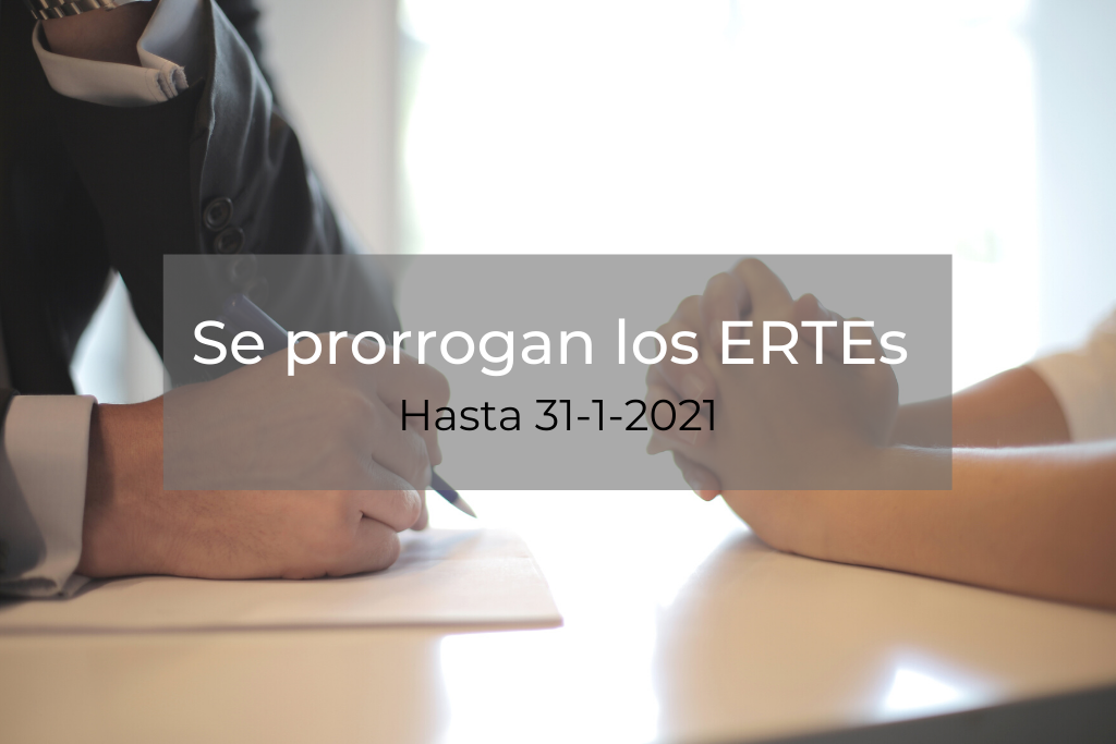 Se prorrogan los ERTEs COVID-19 hasta 31-1-2021